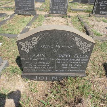 JOHNSON John -1974 & Hazel Ellen -1984