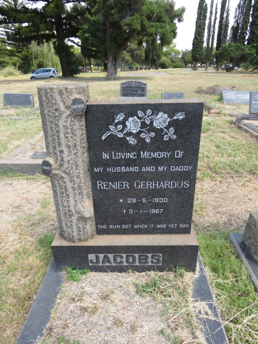 JACOBS Renier Gerhardus 1930-1967