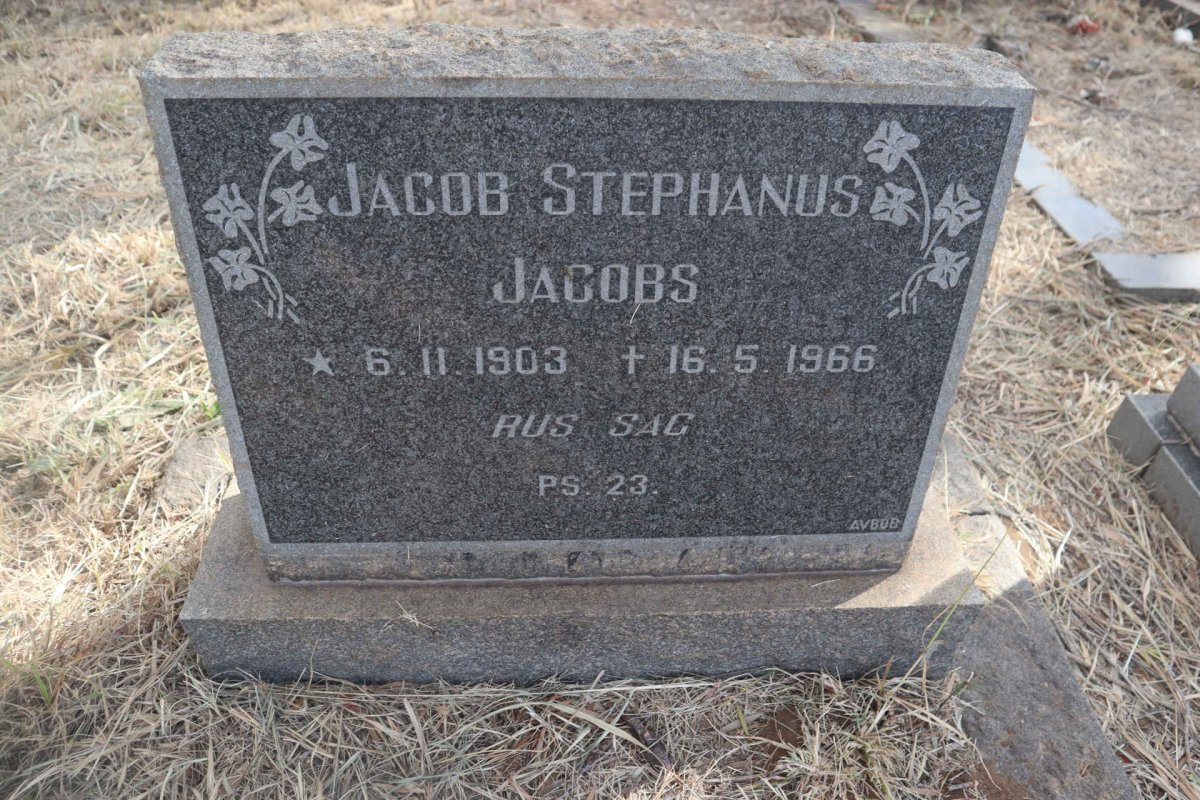 JACOBS Jacob Stephanus 1903-1966