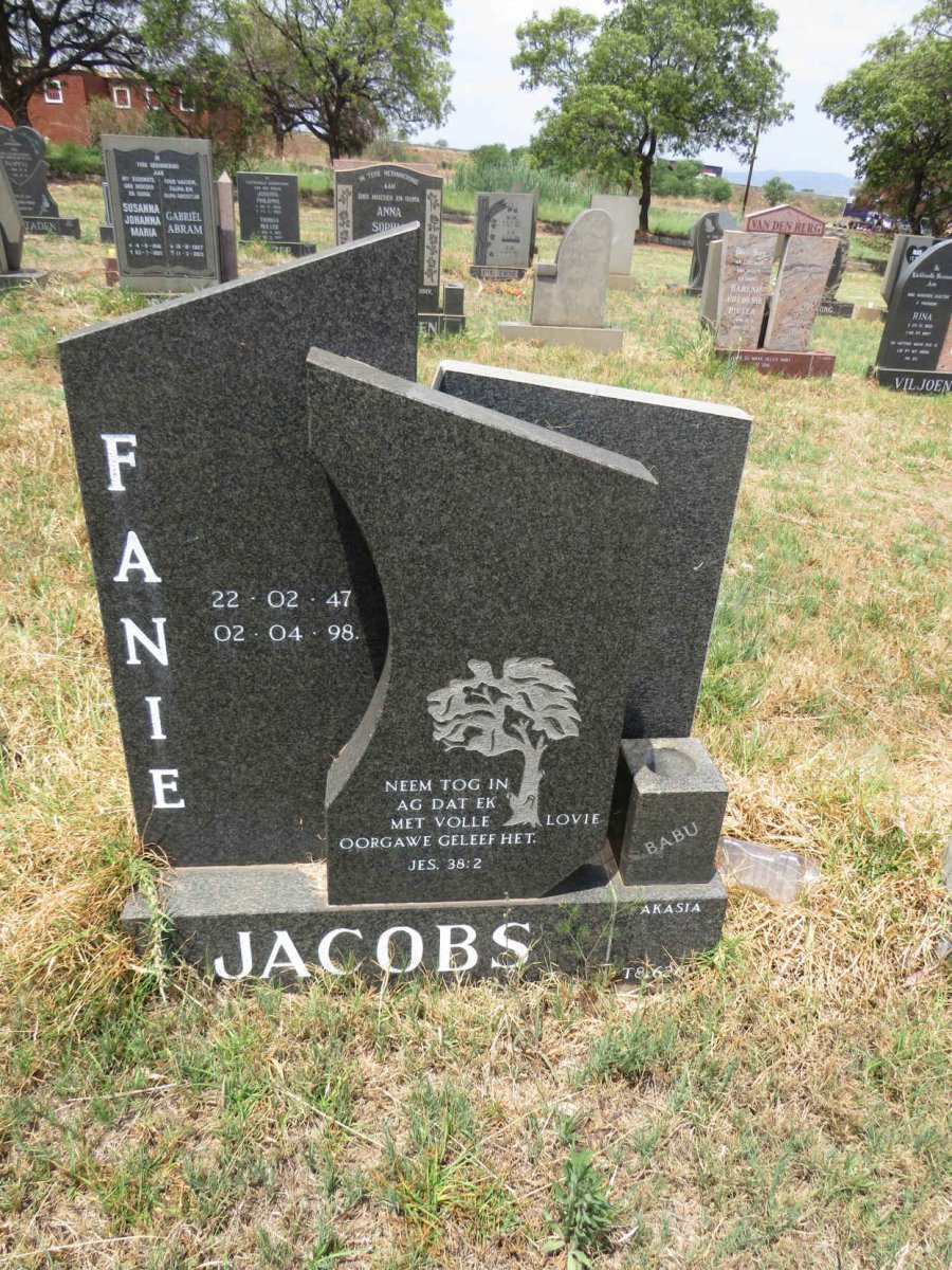 JACOBS Fanie 1947-1998