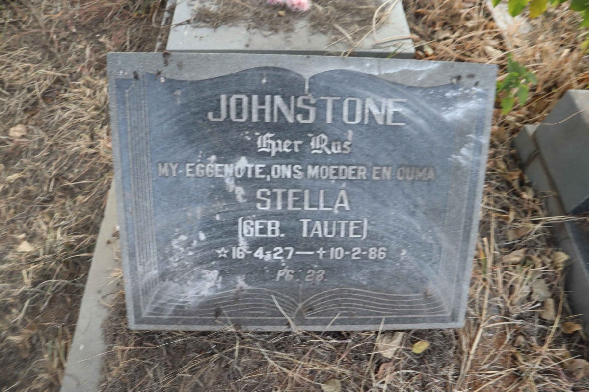 JOHNSTONE Stella nee TAUTE 1927-1986 