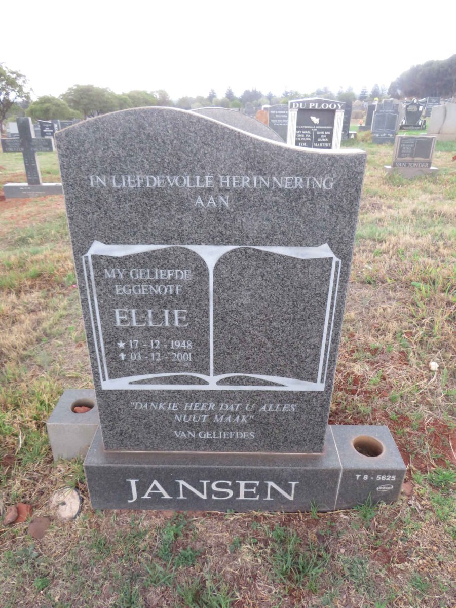 JANSEN Ellie 1948-2001