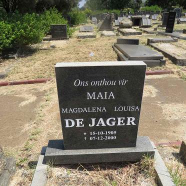 JAGER Magdalena Louisa, de 1905-2000