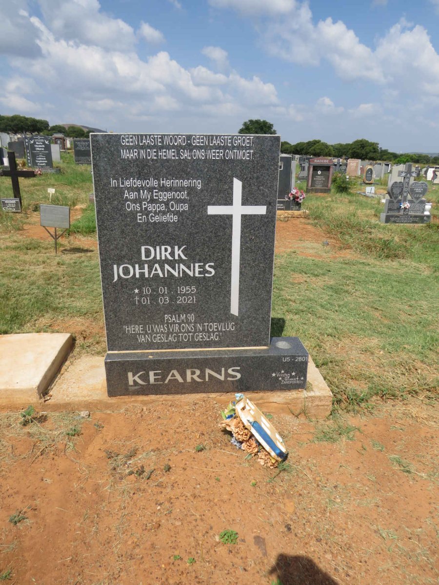 KEARNS Dirk Johannes 1955-2021
