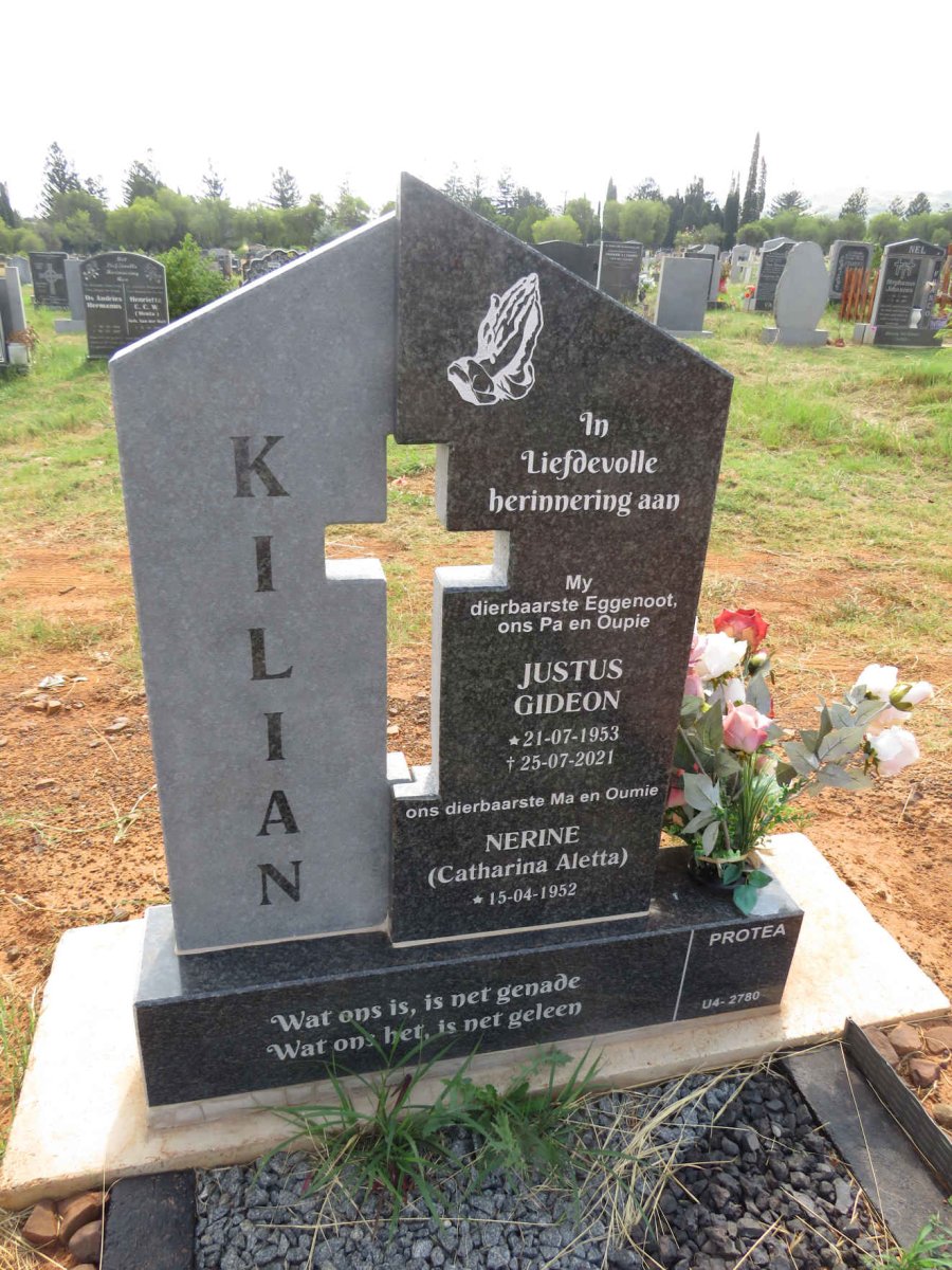 KILIAN Justus Gideon 1953-2021 & Catharina Aletta 1952- 