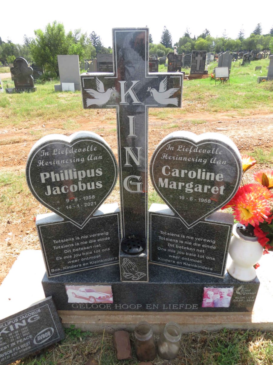 KING Phillipus Jacobus 1958-2021 & Caroline Margaret 1958- 