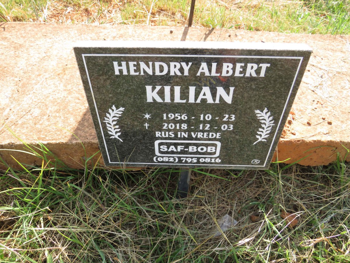 KILIAN Hendry Albert 1956-2018