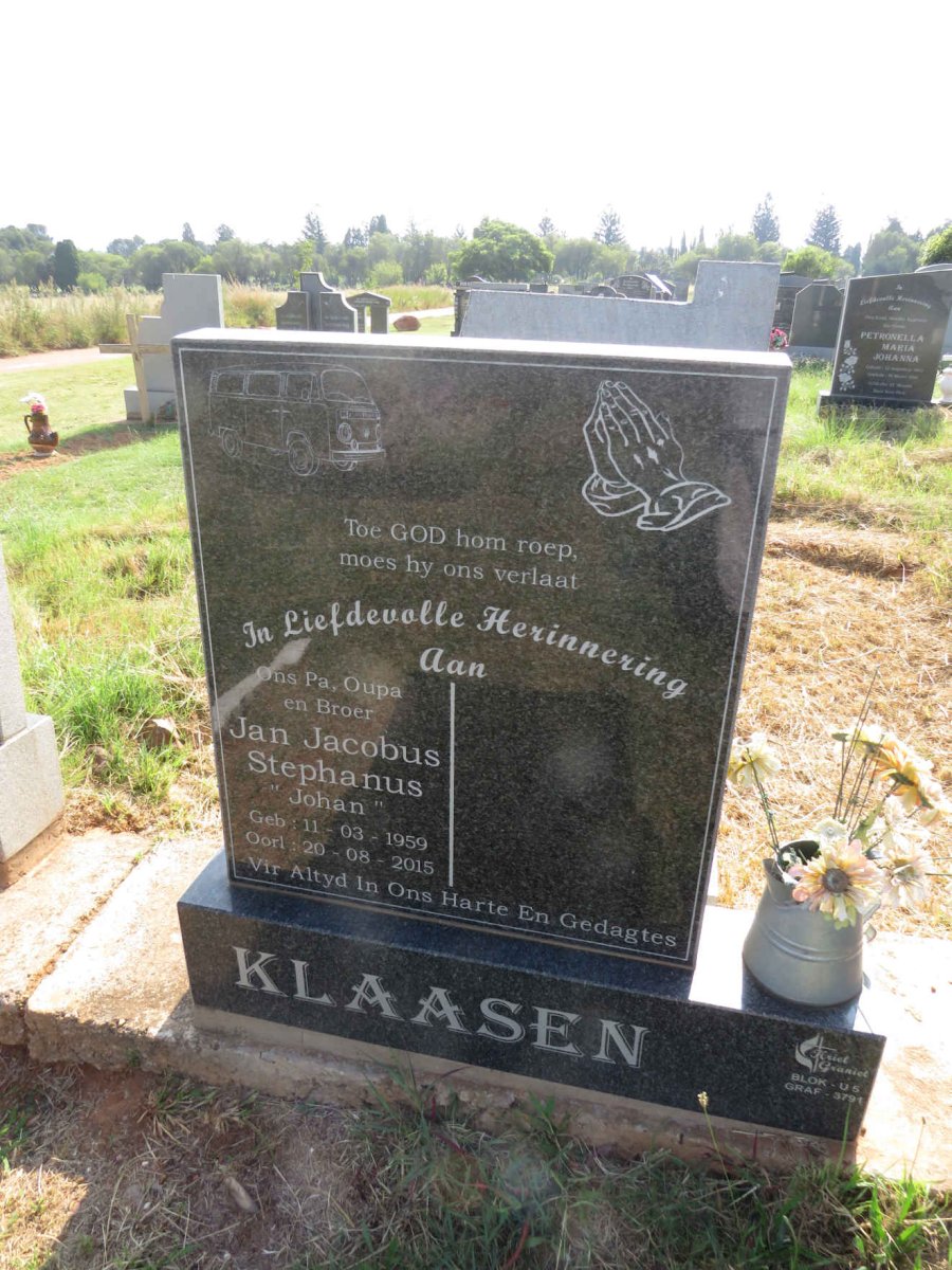 KLAASEN Jan Jacobus Stephanus 1959-2015