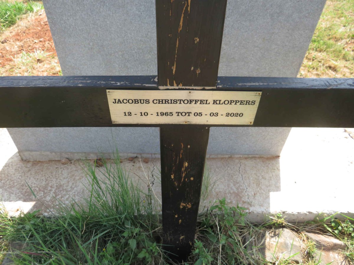 KLOPPERS Jacobus Christoffel 1965-2020