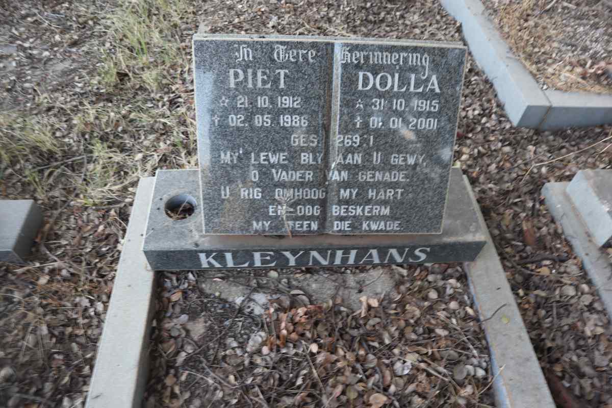 KLEYNHANS Piet 1912-1986 & Dolla 1915-2001