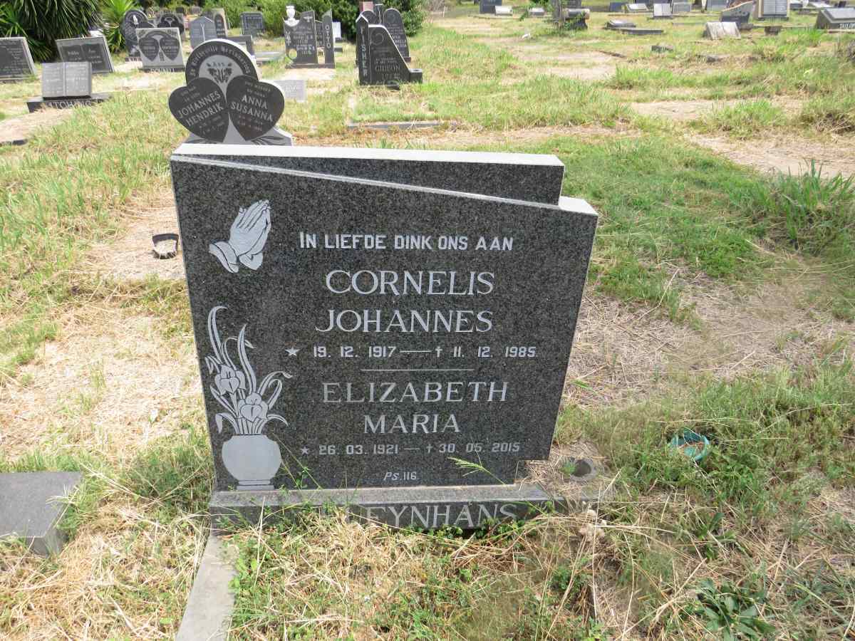 KLEYNHANS Cornelis Johannes 1917-1985 & Elizabeth Maria 1921-2015