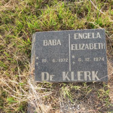 KLERK, de 1972-1972 :: DE KLERK Engela Elizabeth 1974-1974