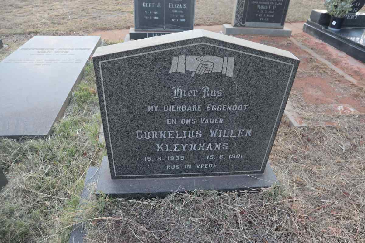 KLEYNHANS Cornelius Willem 1939-1981