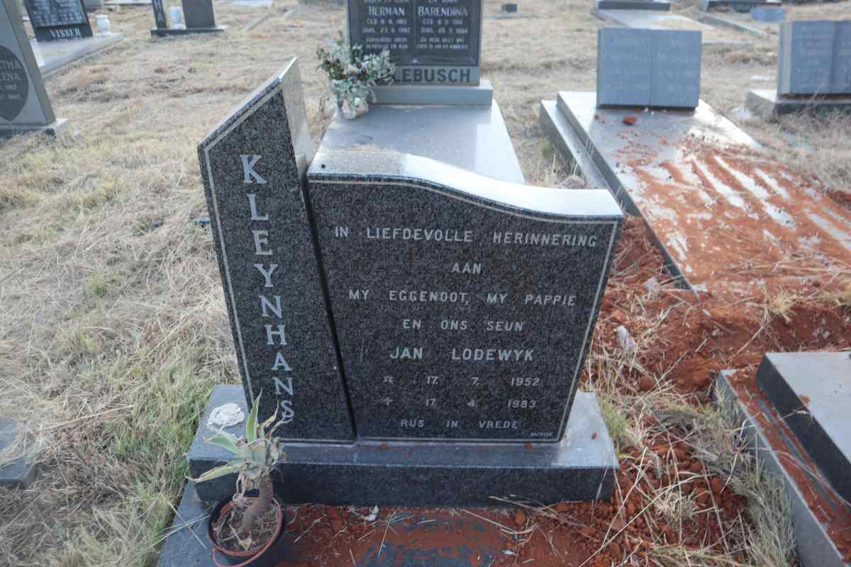 KLEYNHANS Jan Lodewyk 1952-1983