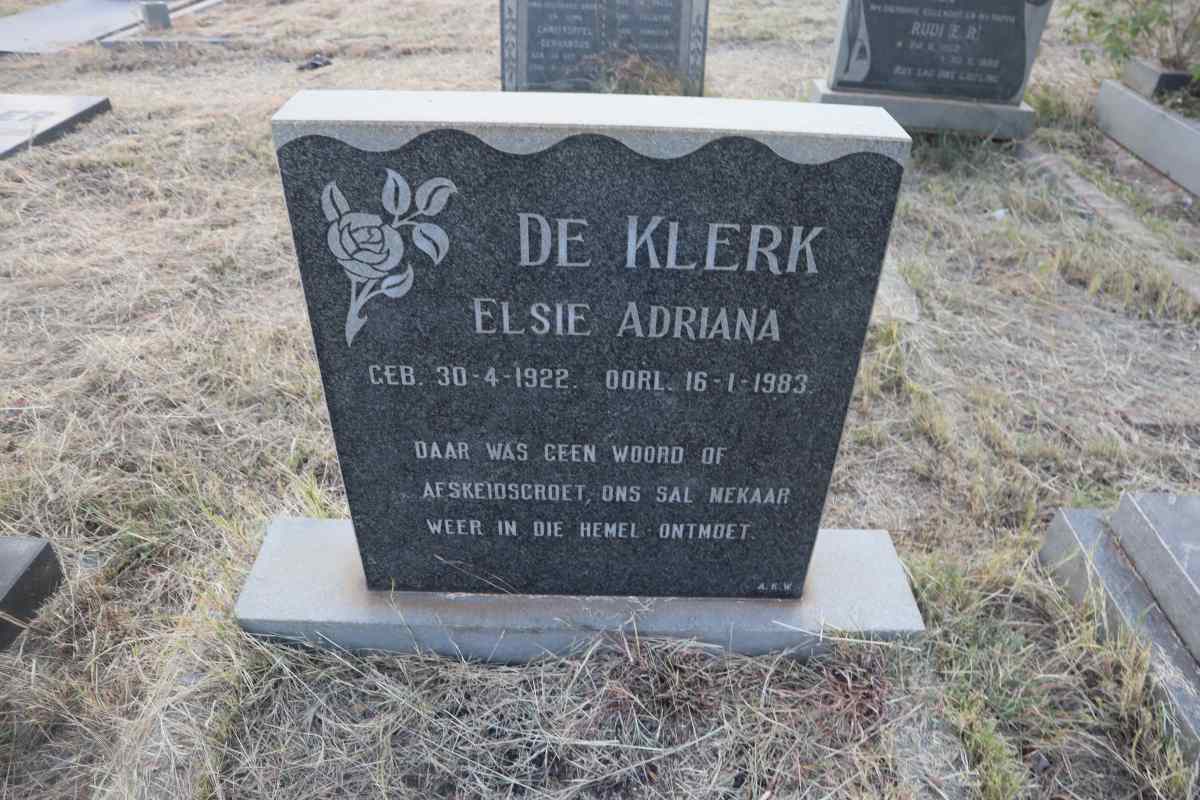 KLERK Elsie Adriana, de 1922-1983