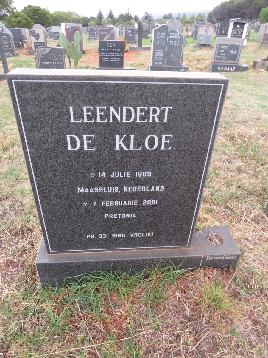 KLOE Leendert, de 1909-2001