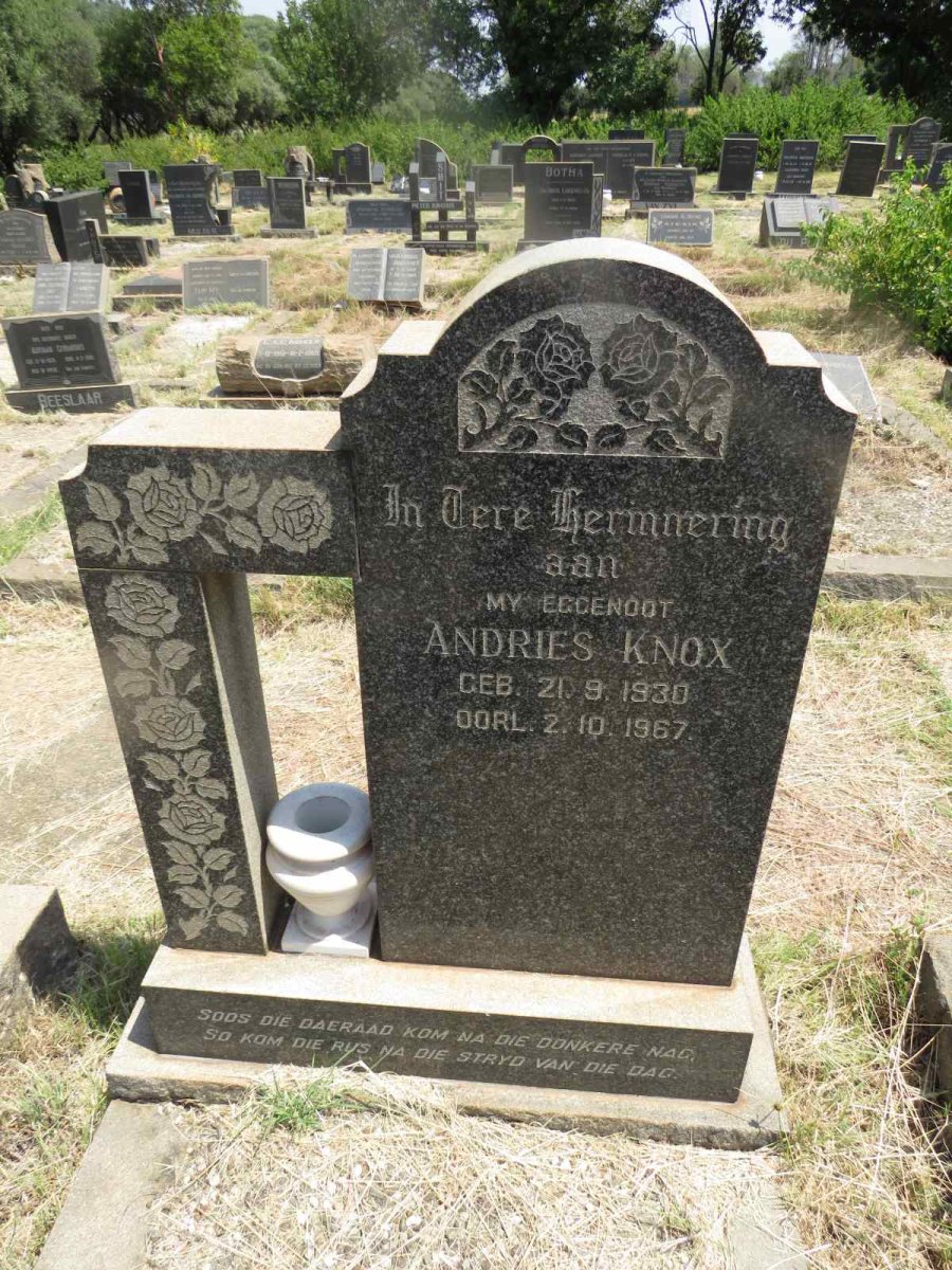 KNOX Andries 1930-1967