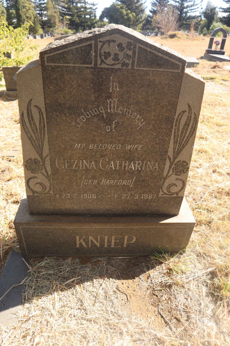 KNIEP Gezina Catharina nee HARFORD 1906-1967