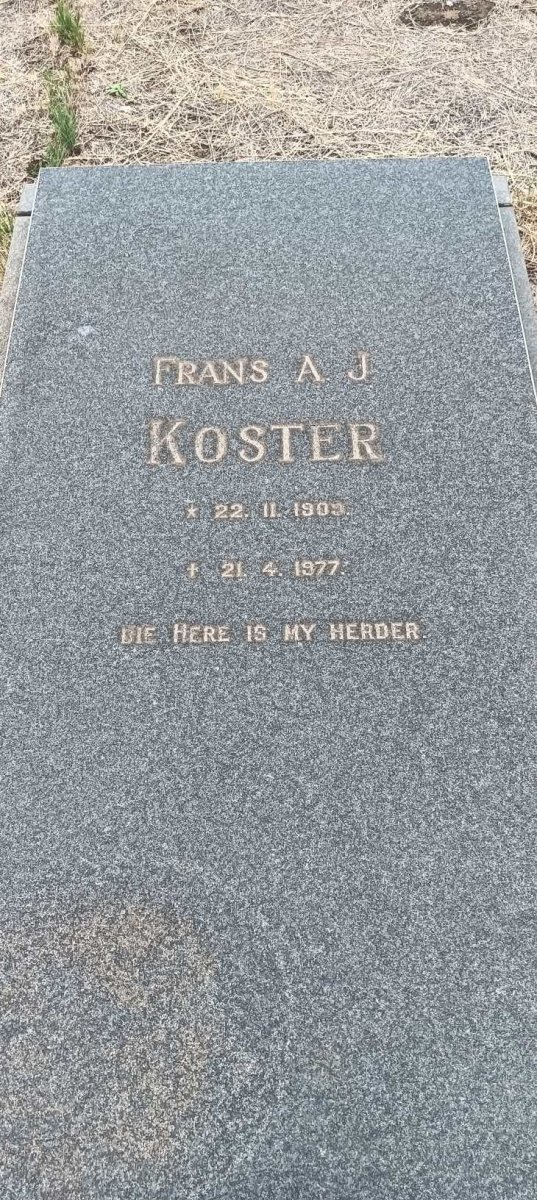 KOSTER Frans A.J. 190?-1977