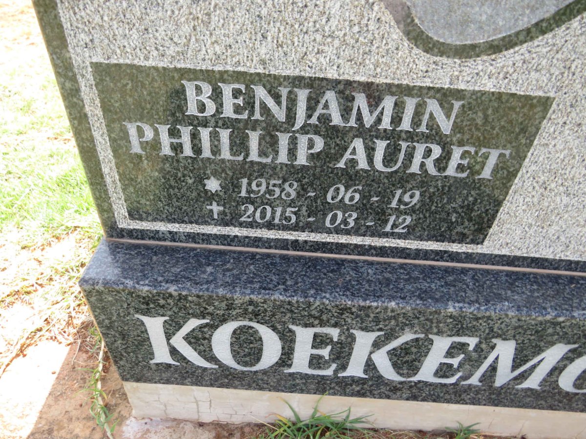 KOEKEMOER Benjamin Phillip Auret 1958-2015 & Leonie Ruth 1955-2018 _3