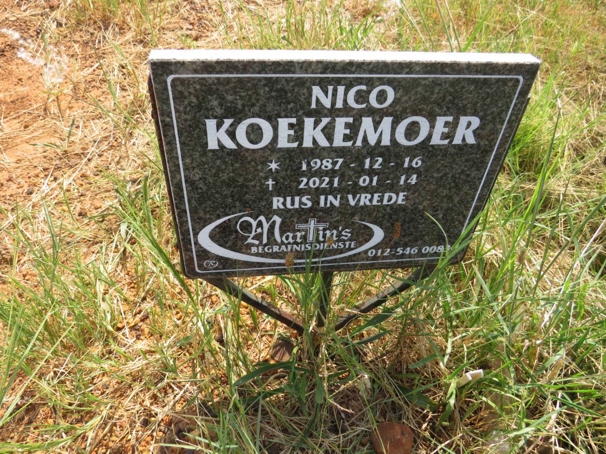 KOEKEMOER Nico 1987-2021