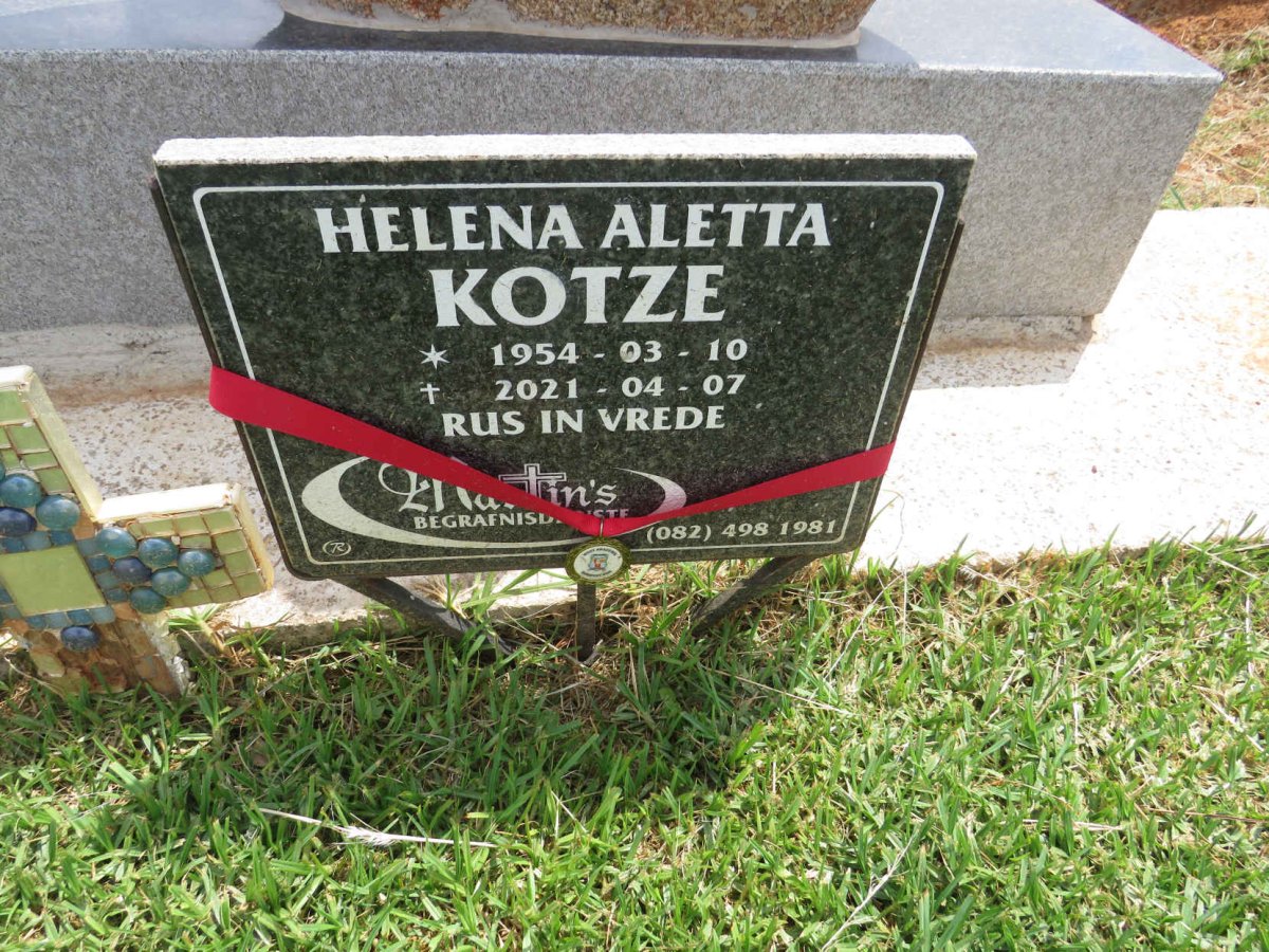 KOTZE Helena Aletta 1954-2021