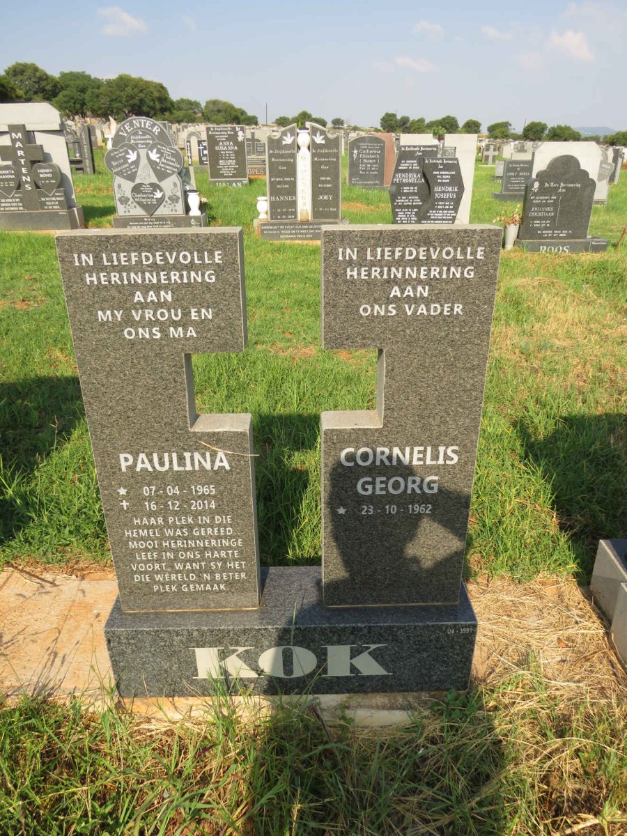 KOK Cornelis Georg 1962- & Paulina 1965-2014