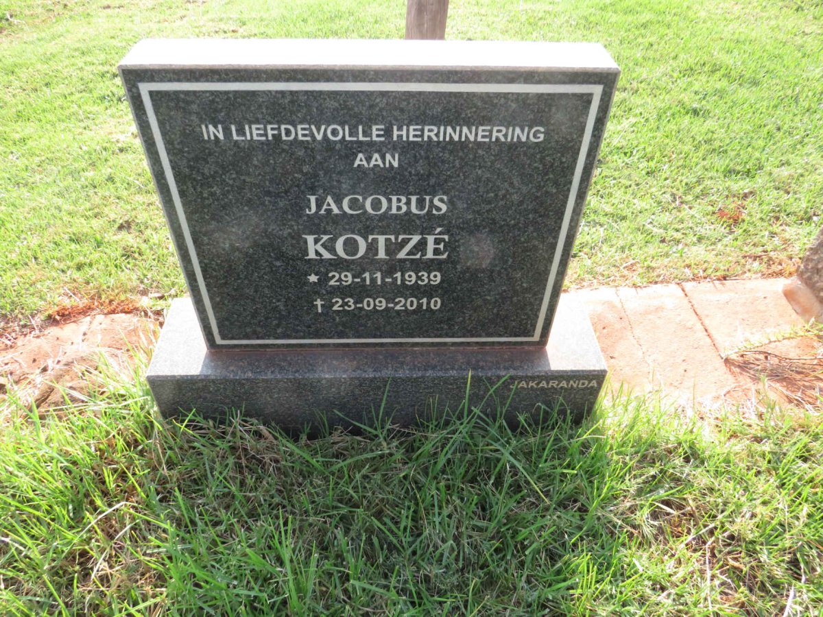 KOTZE Jacobus 1939-2010
