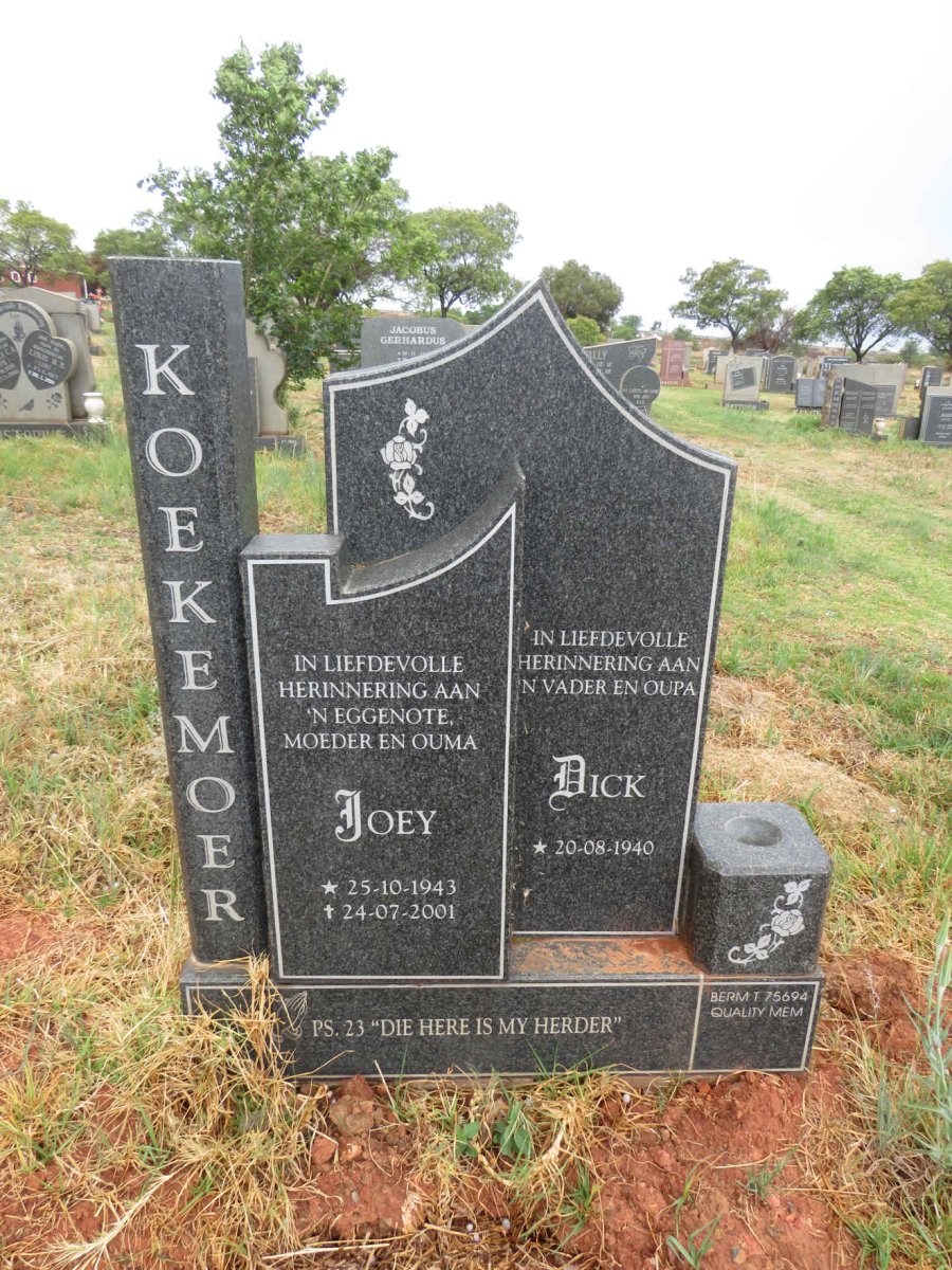 KOEKEMOER Dick 1940- & Joey 1943-2001