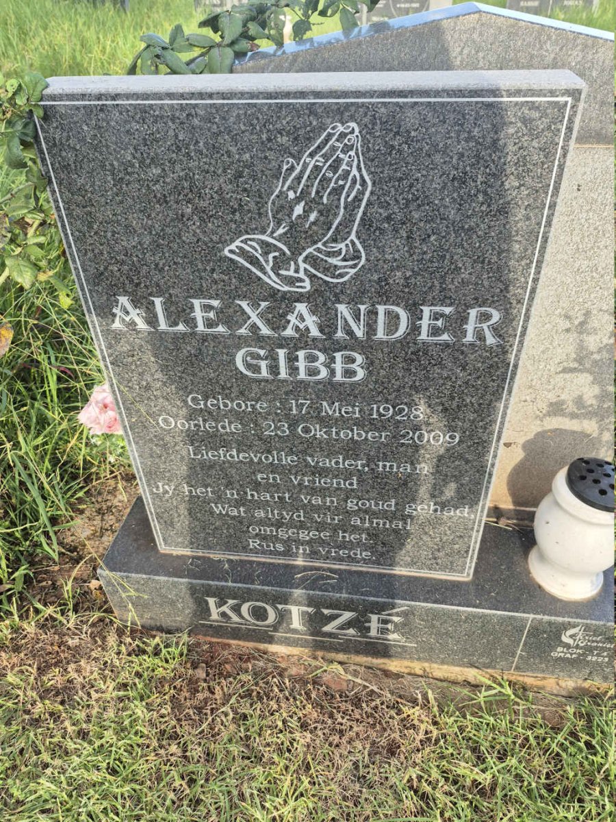 KOTZE Alexander Gibb 1928-2009