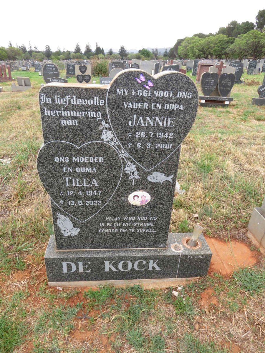 KOCK Jannie, de 1942-2001 & Tilla 1947-2022