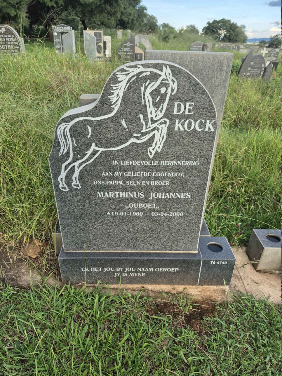KOCK Marthinus Johannes, de 1960-2000