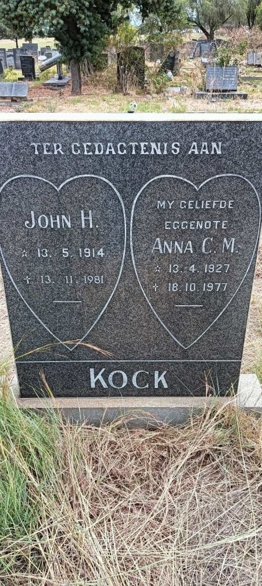 KOCK John H. 1914-1981 & Anna C.M. 1927-1977