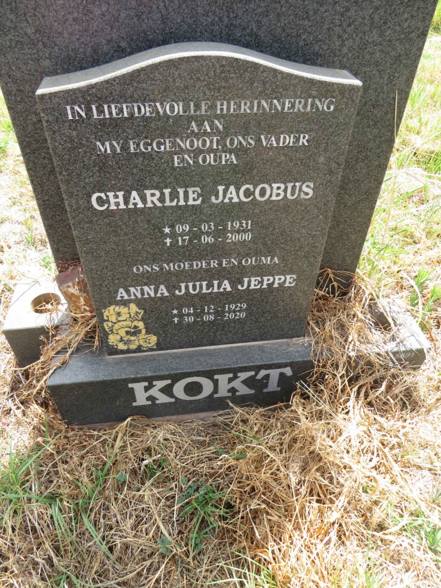KOKT Charlie Jacobus 1931-2000 & Anna Julia JEPPE 1929-2020