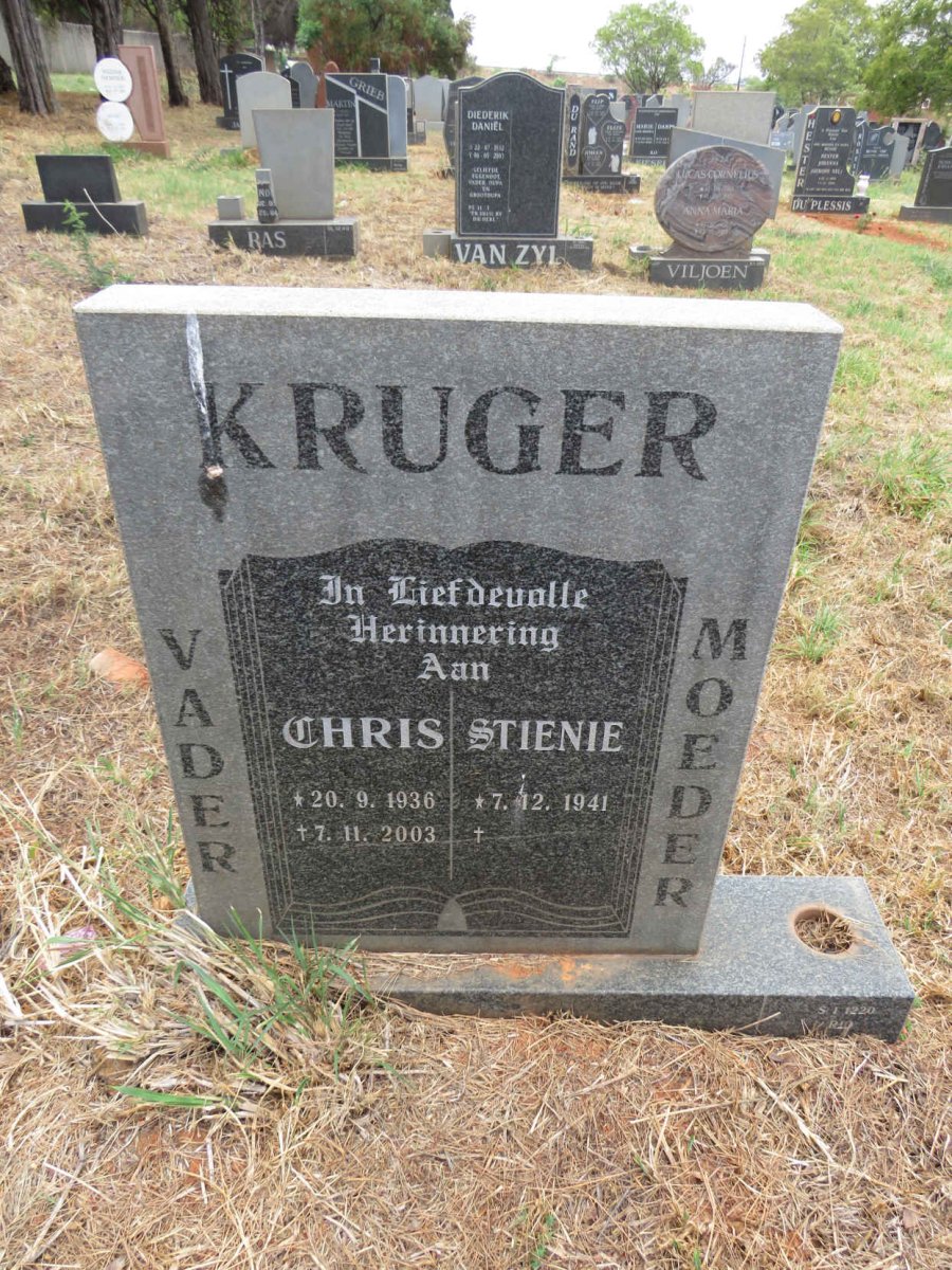 KRUGER Chris 1936-2003 & Stienie 1941-