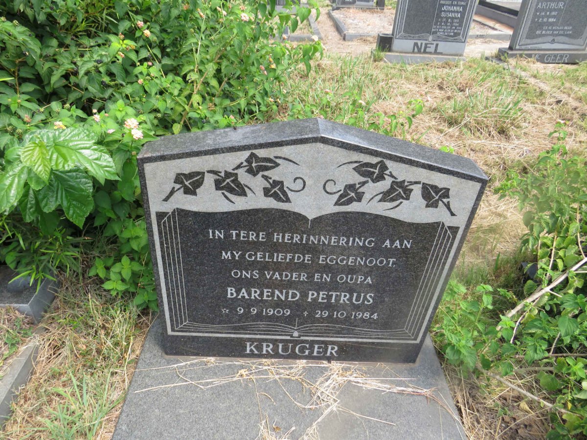 KRUGER Barend Petrus 1909-1984