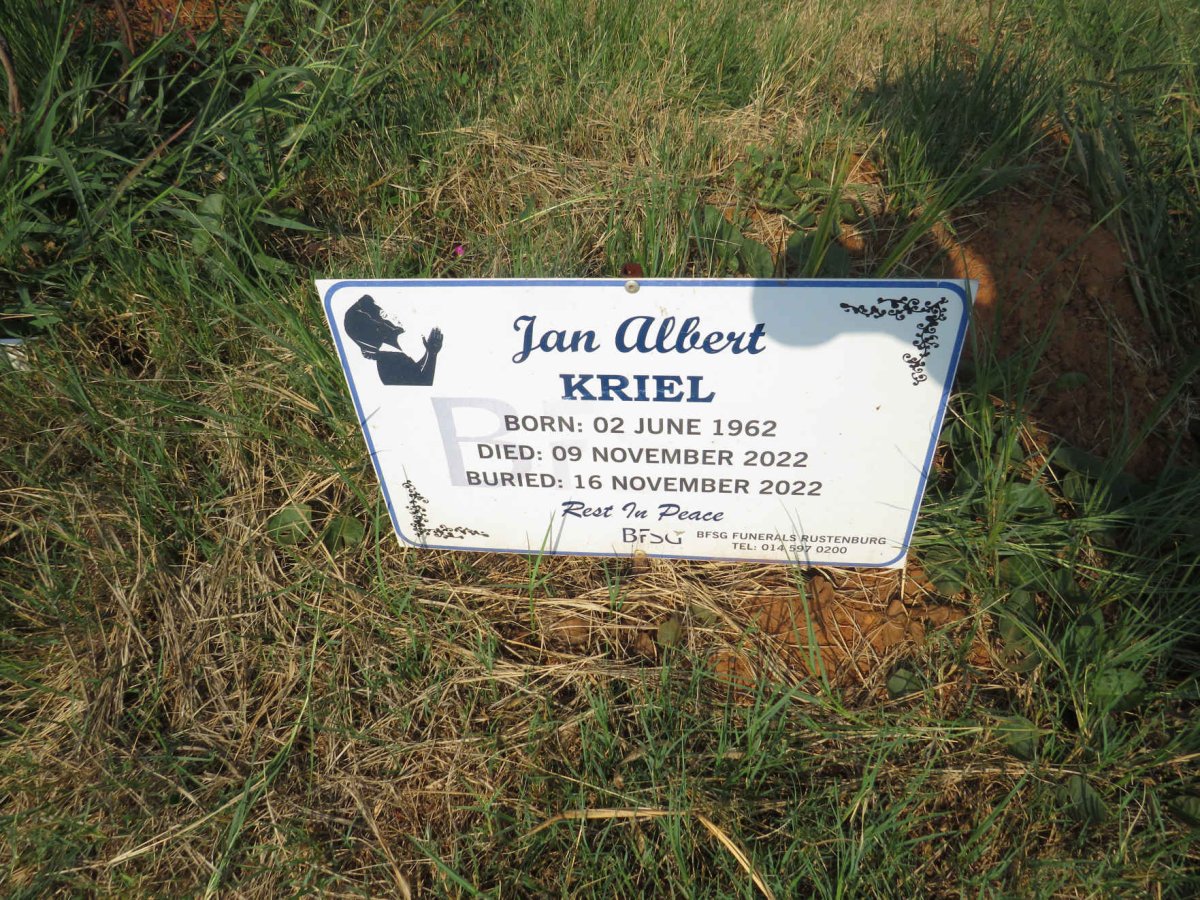 KRIEL Jan Albert 1962-2022