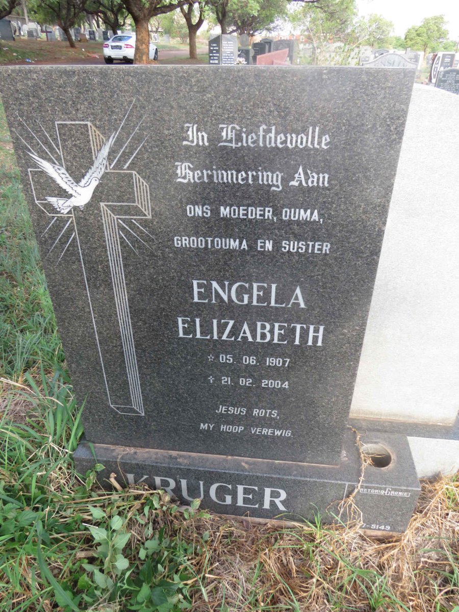 KRUGER Engela Elizabeth 1907-2004
