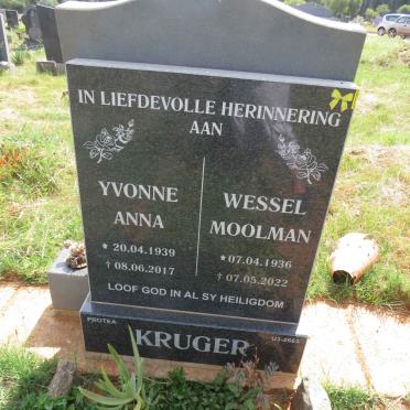 KRUGER Wessel Moolman 1936-2022 & Yvonne Anna 1939-2017 