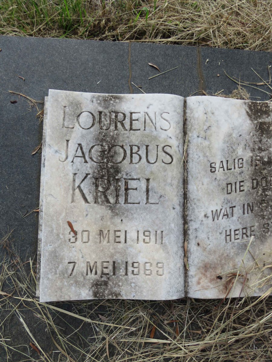 KRIEL Lourens Jacobus 1911-1969