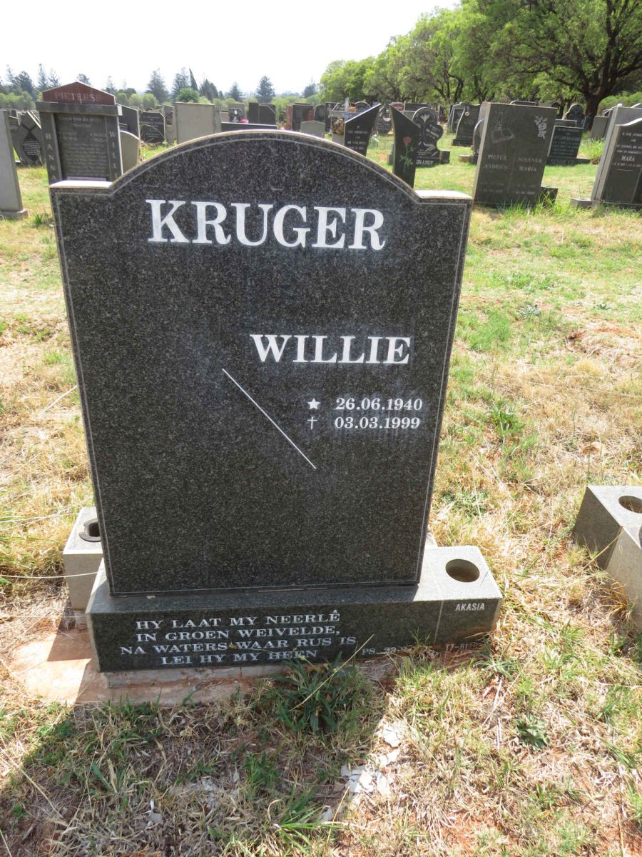 KRUGER Willie 1940-1999