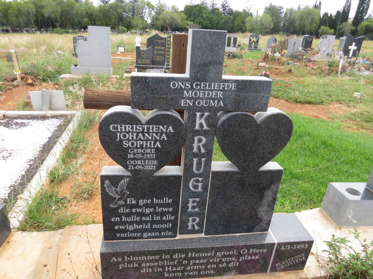KRUGER Christiena Johanna Sophia 1951-2021