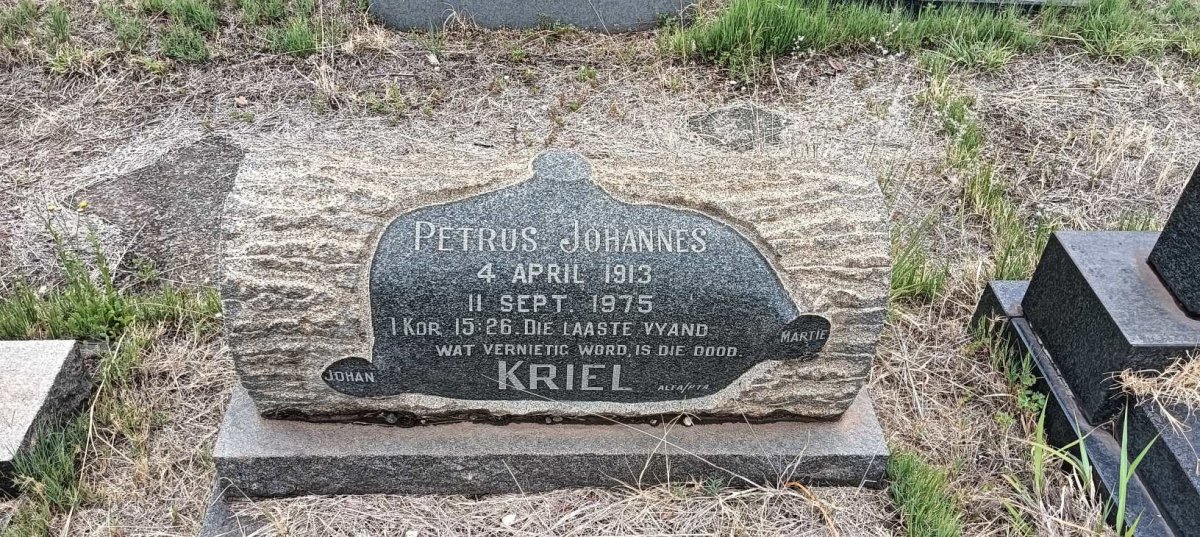 KRIEL Petrus Johannes 1913-1975