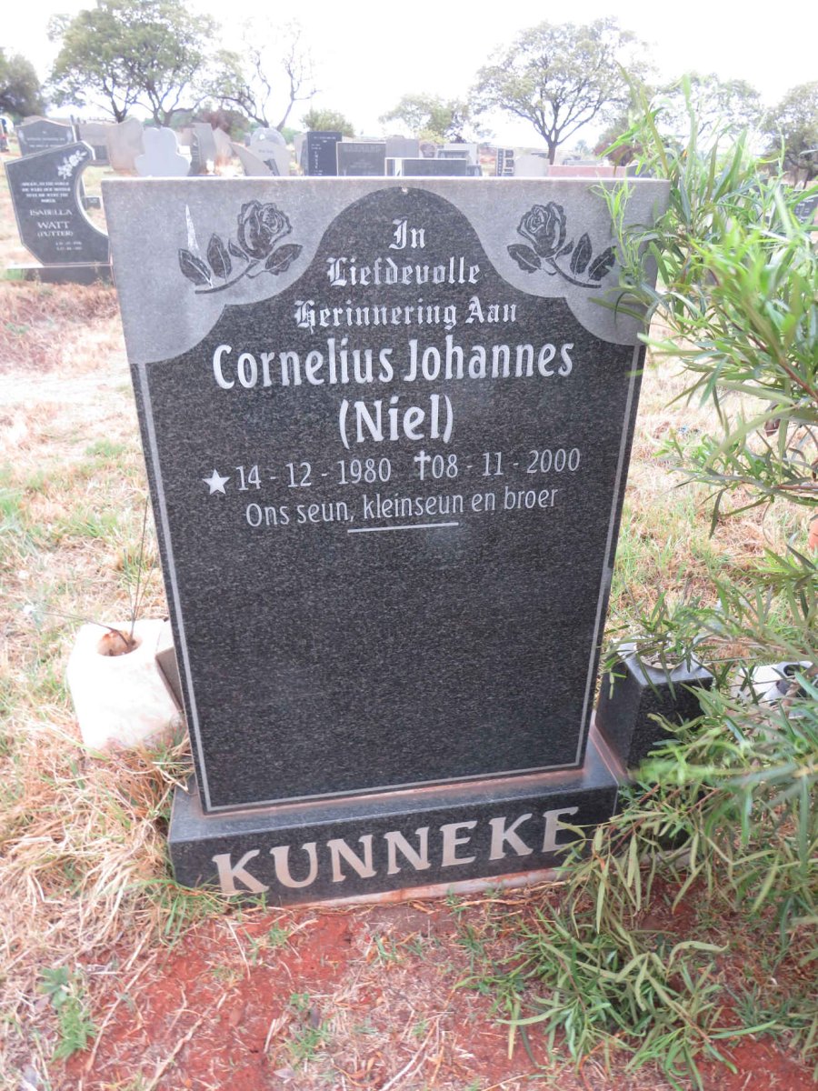 KUNNEKE Cornelius Johannes 1980-2000