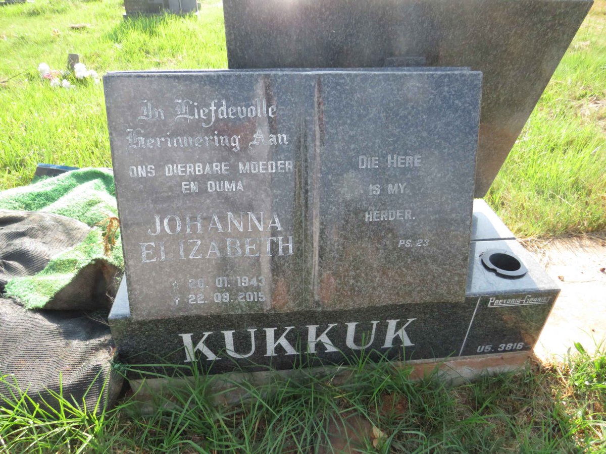KUKKUK Johanna Elizabeth 1943-2015