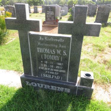LOURENS Thomas W.S. 1987-2017 