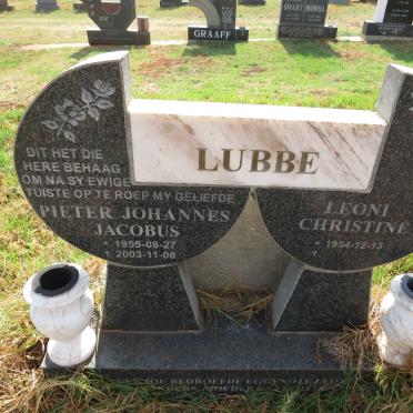 LUBBE Pieter Johannes Jacobus 1955-2003 & Leoni Christine 1954-
