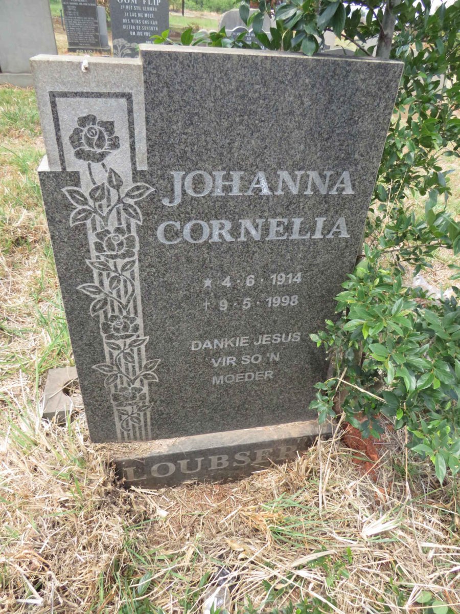 LOUBSER Johanna Cornelia 1914-1998