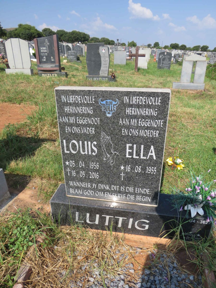 LUTTIG Louis 1956-2016 & Ella 1955-