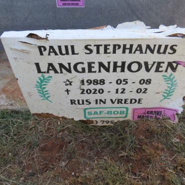 LANGENHOVEN Paul Stephanus 1988-2020
